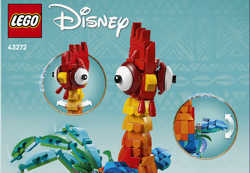 Stavebnica LEGO® │ Disney 43272 Heihei Aplikácia LEGO Builder ponúka interaktívny 3D návod a pomôže deťom od 9 rokov pri stavaní aj sledovaní postupu