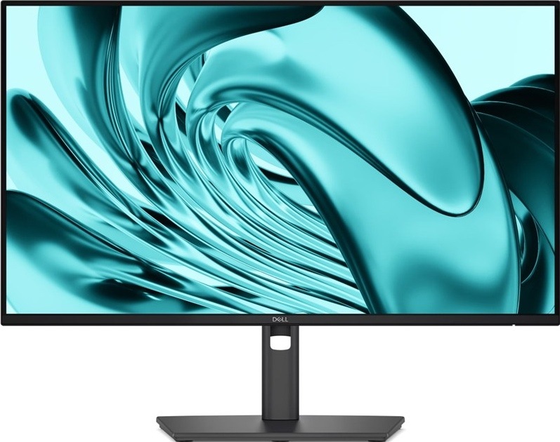 Čelný pohľad na čierny monitor Dell Pro P2426H s tenkými rámčekmi, úzkym stredovým stojanom a širokou plochou základňou.