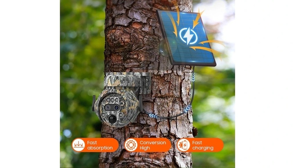 IP kamera Viking HDs04 4G sivá/maskáčová farba Viking HDs04 4G je vďaka slotu na SIM kartu a solárnemu napájaniu mimoriadne nezávislá