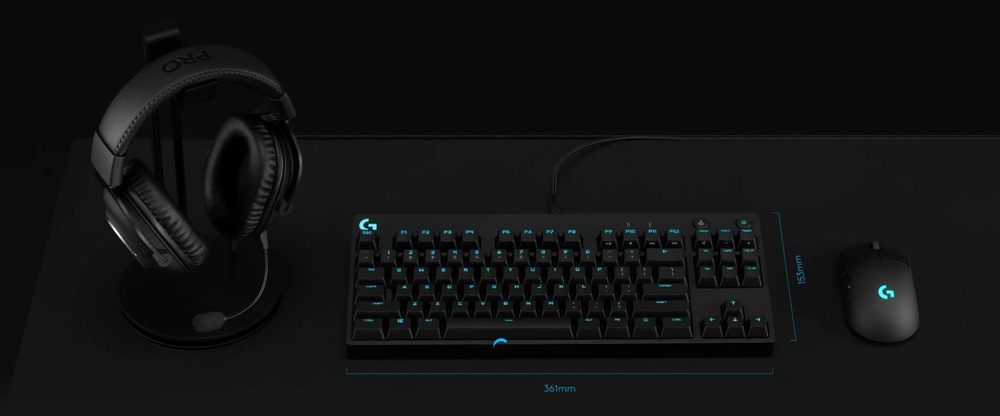Klávesnica Logitech Gaming G Pro, GX Blue Clicky, CZ čierna Logitech Gaming G Pro