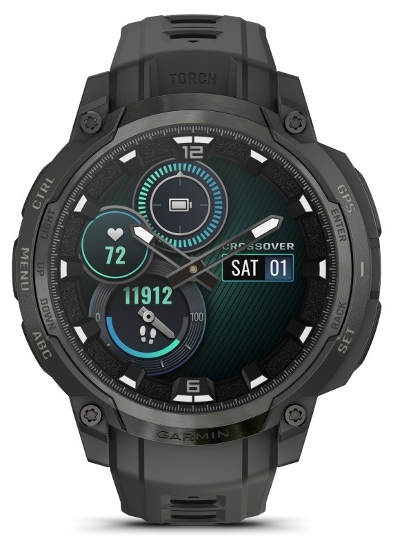 Inteligentné hodinky Garmin Instinct Crossover AMOLED čierne