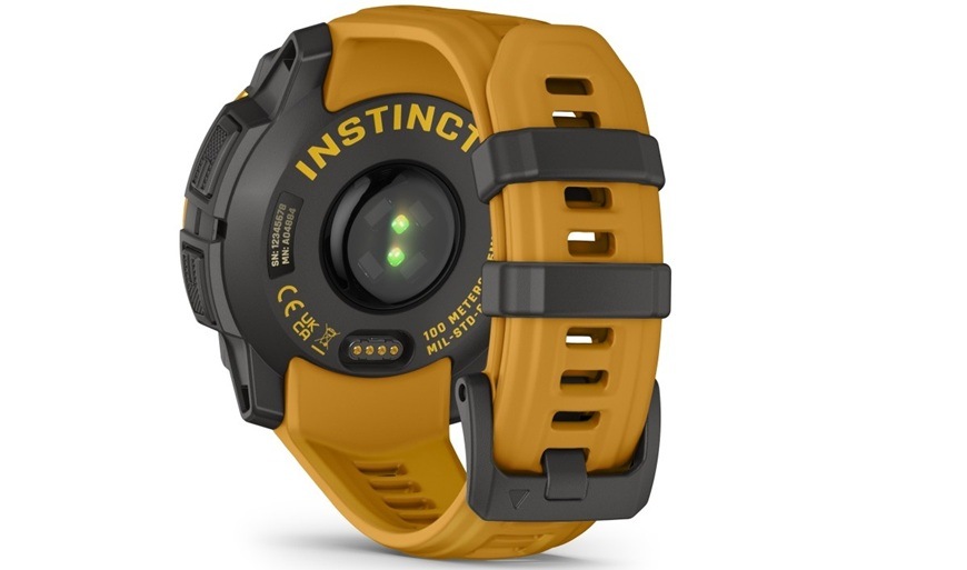 Inteligentné hodinky Garmin Instinct 3 - 50 mm Solar sivé/oranžové Detail obrázku hodiniek.