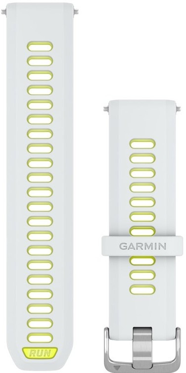 Remienok Garmin Forerunner (22 mm), strieborná pracka v bielo/žltom dizajne