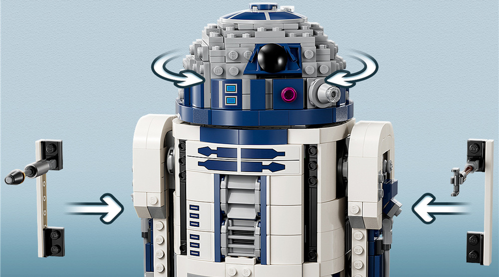Stavebnica LEGO® Star Wars™ 75379 R2-D2™ Z 1 050 kociek vznikne viac ako 24 cm vysoký R2-D2 a aplikácia Builder uľahčí jeho postupné zostavenie.