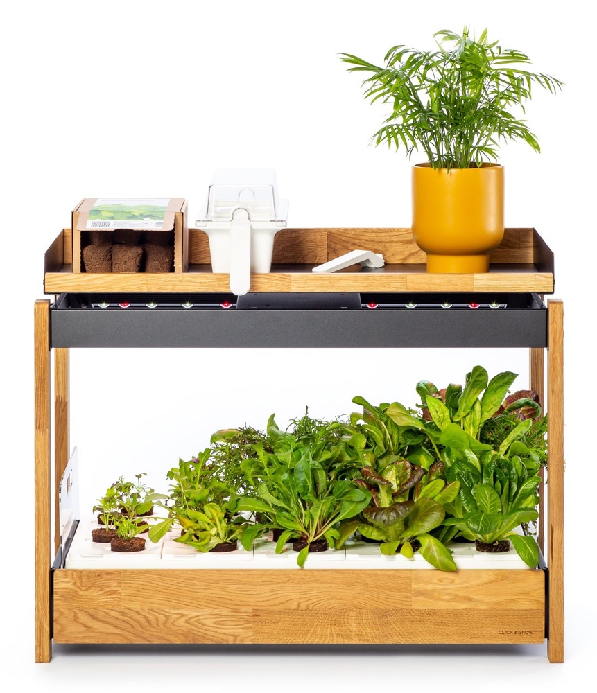 Inteligentný kvetináč Click and Grow 25 čierny Chytrý kvetináč Click and Grow 25 - čierny