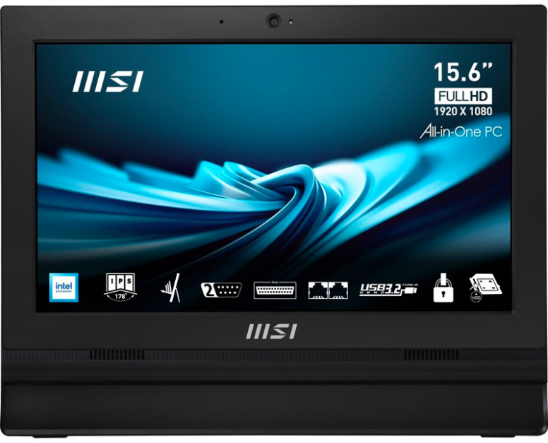 All In One počítač MSI PRO AP162T ADL-04SCZ 15,6 palca s dotykovým Full HD displejom, čierny
