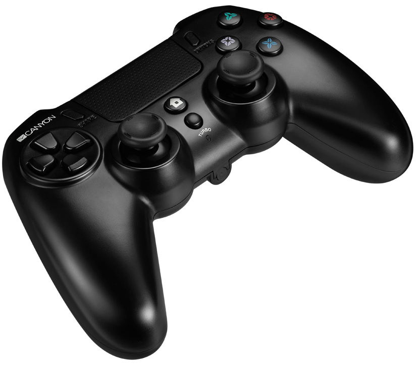 Gamepad Canyon s touchpadom pre PS4, bezdrôtový čierny