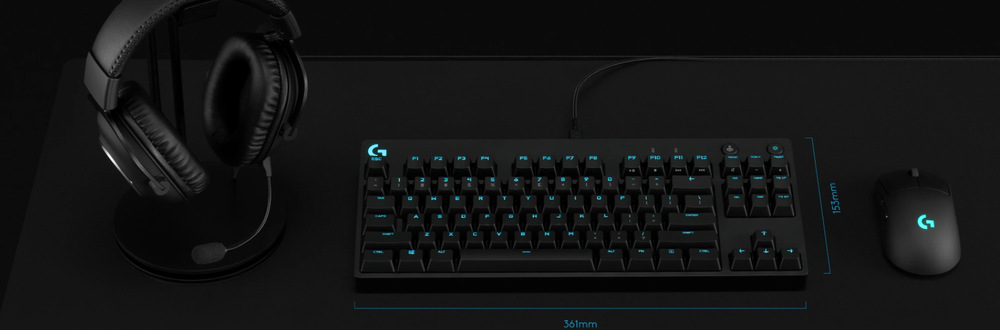 Klávesnica Logitech Gaming G Pro, GX Blue Clicky, US čierna Klávesnica Logitech Gaming G Pro, GX Blue Clicky, US čierna