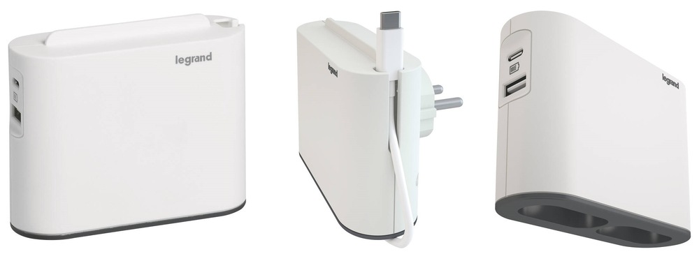 Rozbočovacia zásuvka Legrand 2× zásuvka, USB biely