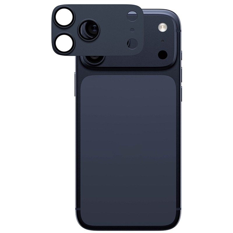 Hliníková ochrana fotoaparátu PanzerGlass FENDER na Apple iPhone 17 Pro Max modrá