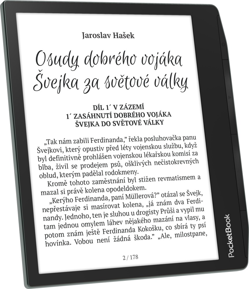 Čítačka kníh PocketBook 700 Era Lite čierna/zelená Na dotykový displej E Ink Carta 1300 je vskutku radosť pozerať