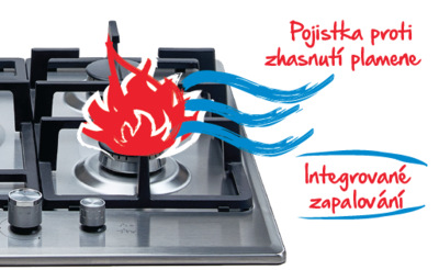 Plynová varná platňa Beko HIAW64225SX nerez Plynová varná platňa Beko HIAW64225SX nerez