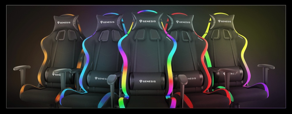 Herná stolička Genesis TRIT 500 RGB čierna Genesis TRIT 500 RGB