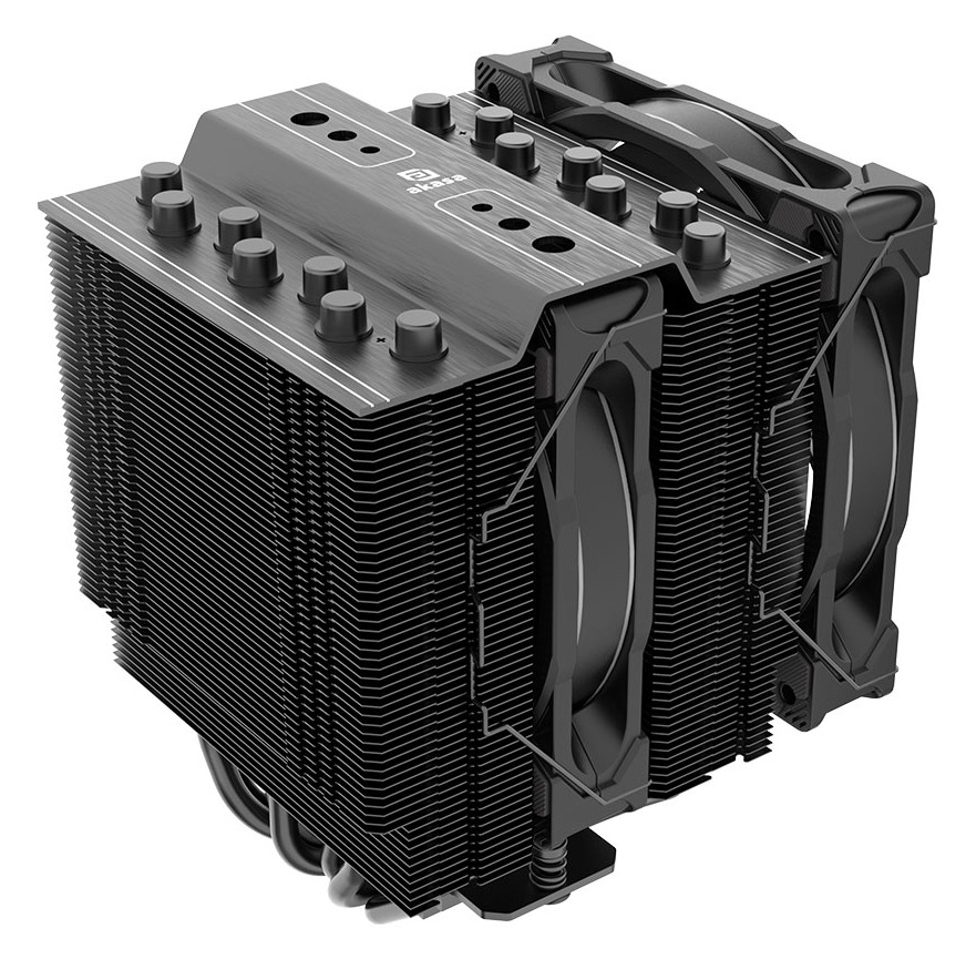 Chladič CPU AKASA SOHO H7, 7 Heatpipes, ARGB čierny AKASA SOHO H7 zaujme aj jednoduchou montážou