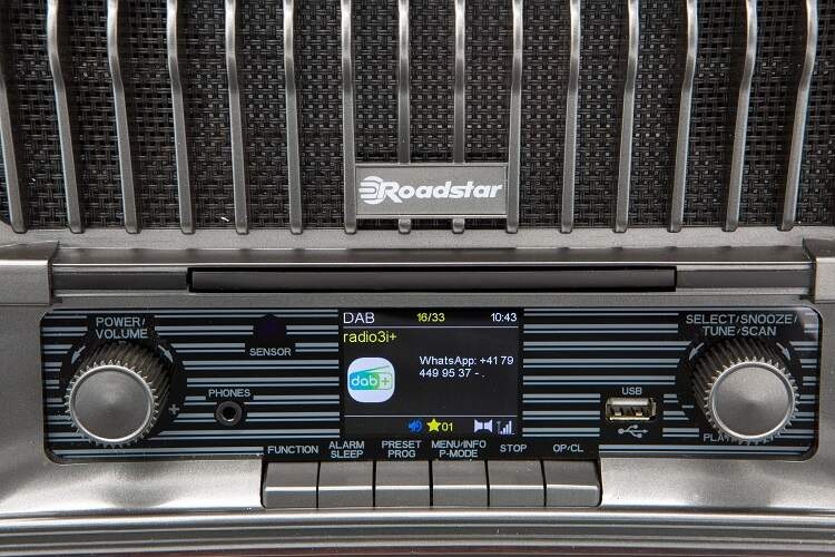 Rádioprijímač DAB+/CD Roadstar HRA-270 CD+BT čierny