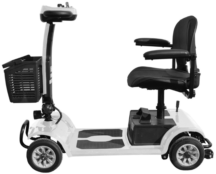 Elektrický vozík RACCEWAY SPLIT biely Elektrický štvorkolesový vozík RACCEWAY® SPLIT, biely