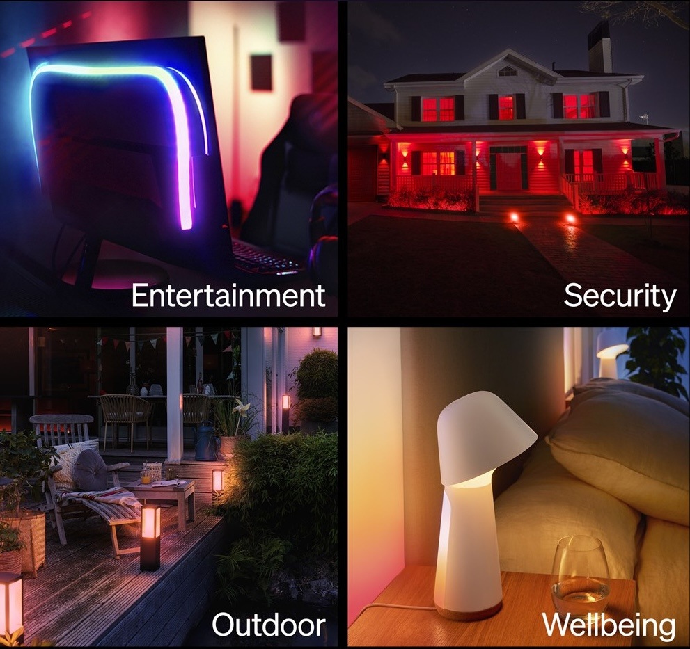 Štartovacia sada Philips Hue Essential Bluetooth, 8 W, E27, White and Color Ambiance (3 ks) + Bridge kit Štartovacia sada Philips Hue Essential Bluetooth, 8 W, E27, White and Color Ambiance (3 ks) + Bridge kit