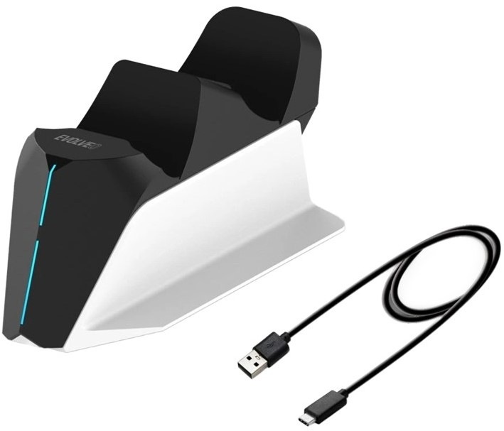 Dokovacia stanica Evolveo DockCharge PS5 - biela