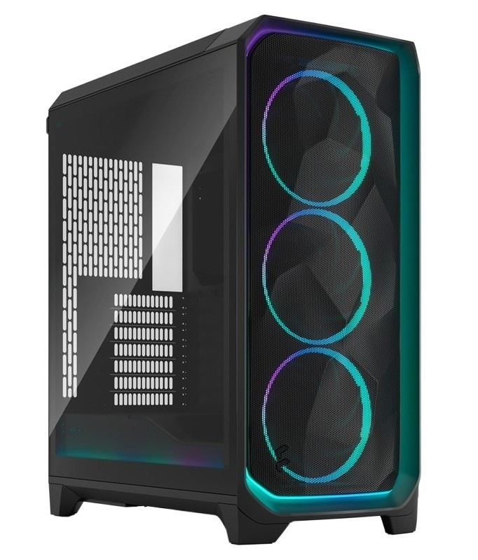 Počítačová skriňa FRACTAL DESIGN Meshify 3 Ambience Pro RGB TG, čierna farba.