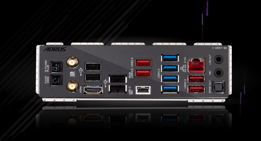 Základná doska GIGABYTE B650E AORUS MASTER Konektory základnej dosky Gigabyte B650E AORUS MASTER