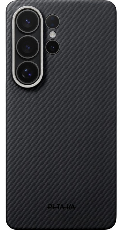 Kryt na mobil Pitaka na Samsung Galaxy S26 Ultra, čierna a šedá farba