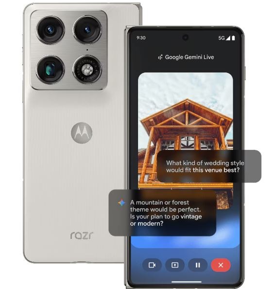 Mobilný telefón Motorola Razr Fold 5G 16 GB / 512 GB čierny/modrý AI vyhľadávanie so smartphone Motorola Razr Fold