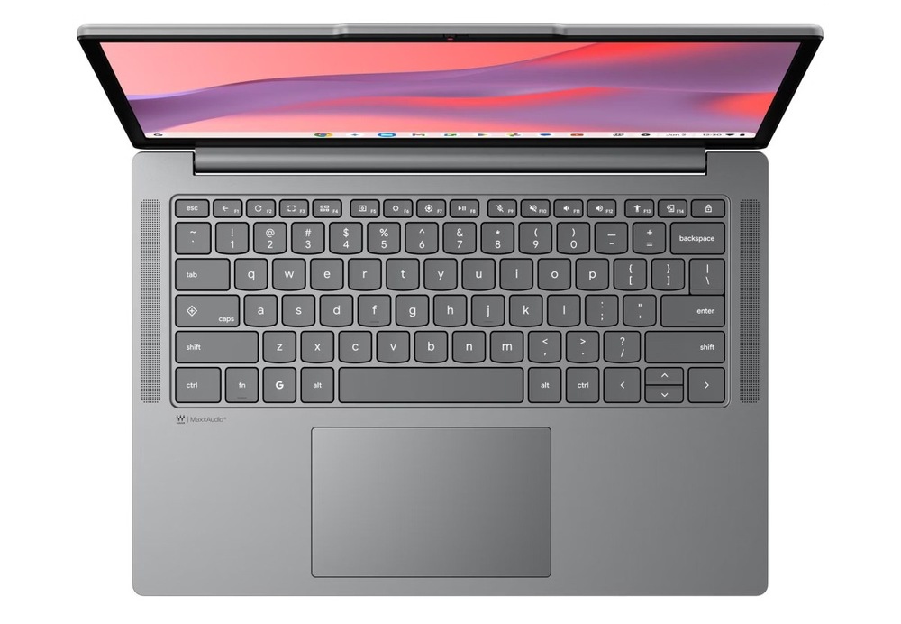 Notebook Lenovo Lenovo Chrome 14M8911 sivý Pohľad zhora na klávesnici notebooku Lenovo Lenovo Chrome 14M8911