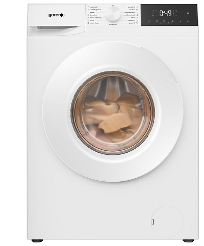 práčka Gorenje W1G2P84A32 s bielizňou vo vnútri