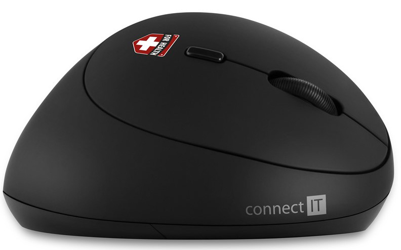Myš Connect IT vertikálna, ergonomická pre ženy čierna