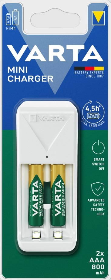 Nabíjačka Varta Mini Charger + 2 AAA 800 mAh