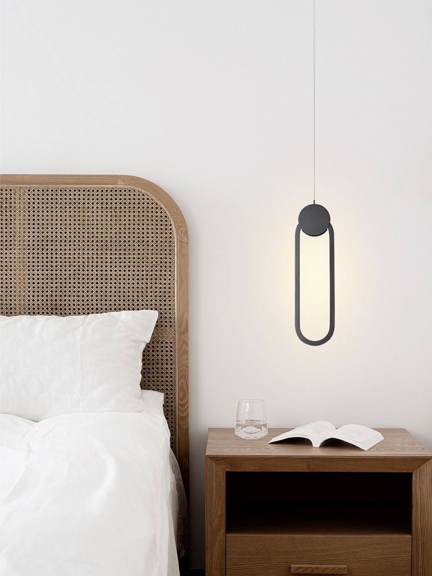 Závesné svietidlo IMMAX NEO LITE OVALE SMART 40x12cm 22W s podporou BEACON, Wi-Fi, TUYA čierne IMMAX NEO LITE OVALE SMART