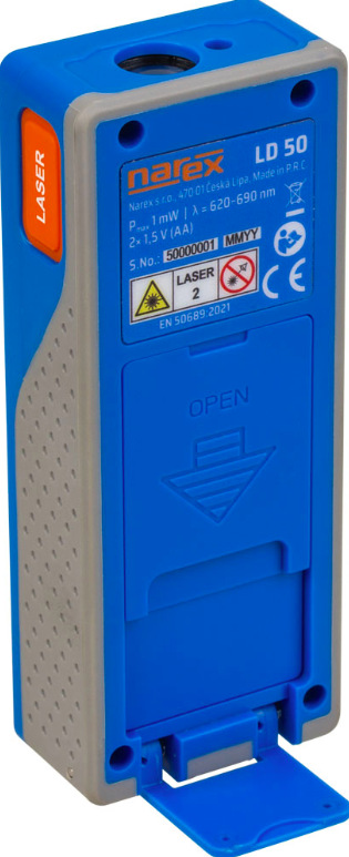 Laserový diaľkomer Narex LD 50″ width=