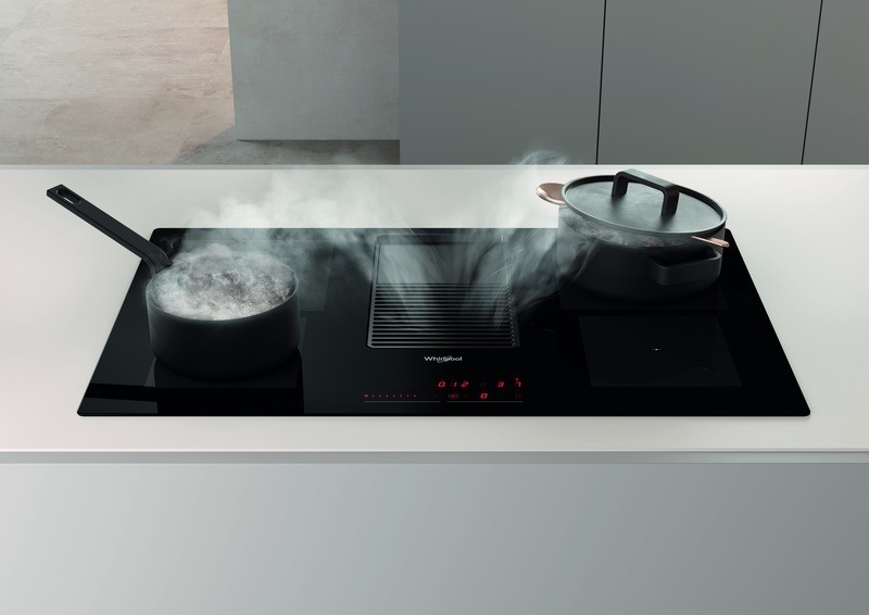 Indukčné varné dosky s odsávaním Whirlpool WVH 1065B čierna Indukčná varná doska Whirlpool WVH 1065B s integrovaným odsávačom pár