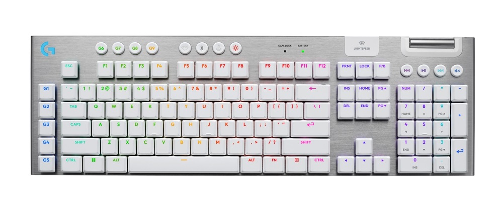 Klávesnica Logitech G915 X Lightspeed Wireless, US layout biela