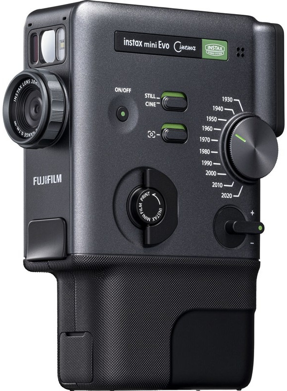 Hybridná instantná kamera Fujifilm Instax mini EVO Cinema, čierna farba