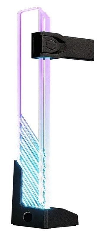 Držiak Cooler Master ARGB GPU Support Bracket - sklo/plast, tyrkysová farba