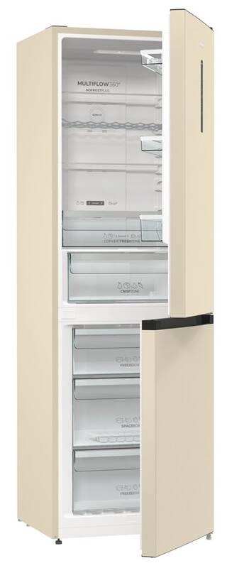 Chladnička s mrazničkou Gorenje NRK6202AC4 IonAir béžová Chladnička Gorenje NRK6202AC4, upozorní