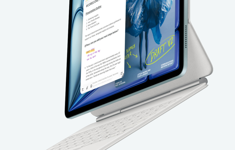 Tablet Apple iPad Air 13" M4 Wi-Fi 256 GB - fialový K iPadu Air si môžete dokúpiť aj Apple Pencil a Magic Keyboard