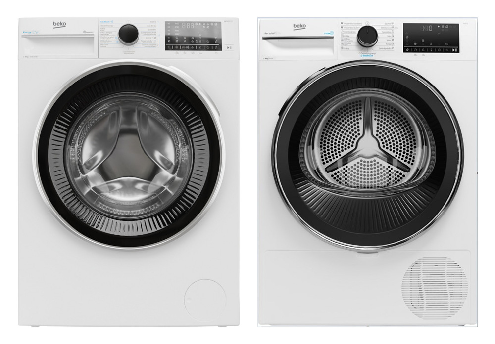 Set BEKO práčka B5WFU68418WBG + sušička DPY8506GXB2