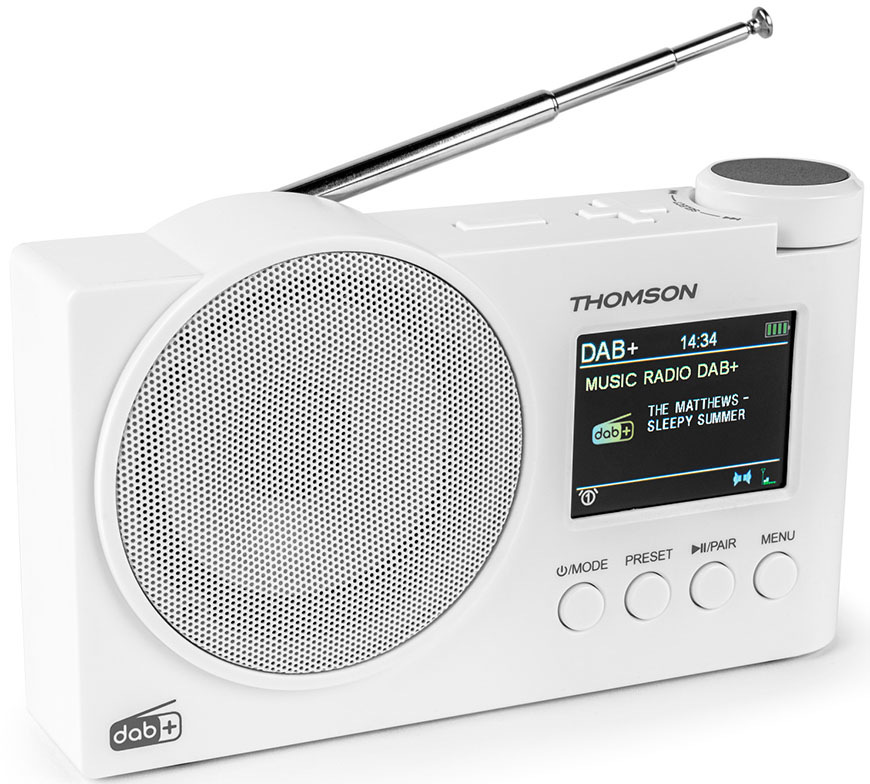 Rádioprijímač DAB+ Thomson RT400DABBTWH, biely