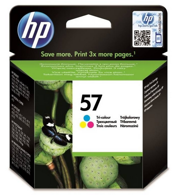 Cartridge HP 57, 500 strán - CMY viacfarebná HP 57, 500 strán - CMY (C6657AE#UUQ)