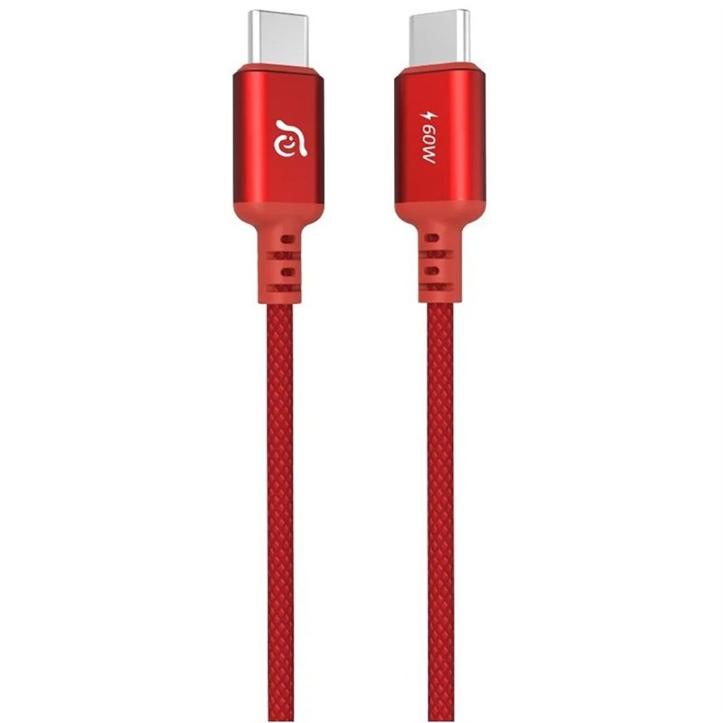 Kábel ADAM Elements CASA S120 USB-C/USB-C 60W, 1,2 m červená