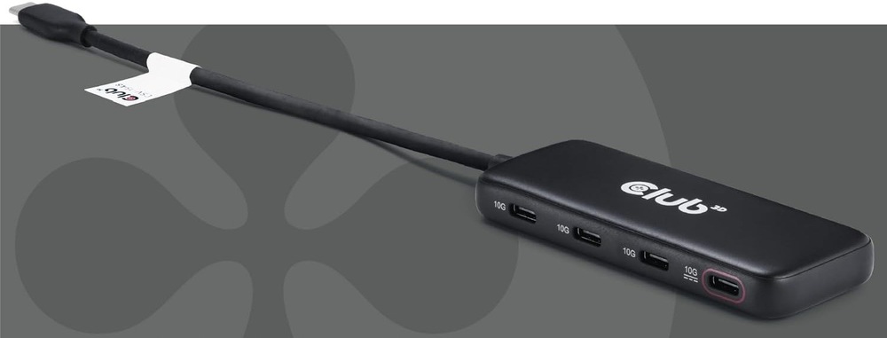 USB Hub Club3D USB-C / 4x USB-C, PD 3.0 čierny Club 3D CSV-1548