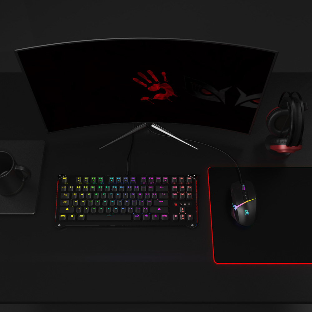 Klávesnica A4Tech Bloody B930, Orange Switch, USB, CZ/SK layout čierna Klávesnica A4Tech Bloody B930, Orange Switch, USB, CZ/SK layout čierna