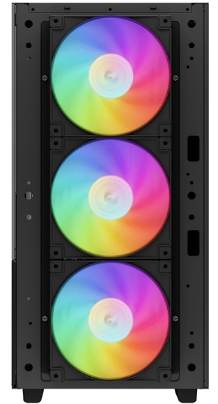 Case DeepCool CH560 biela Detail obrázku PC skrine s podsvietením.