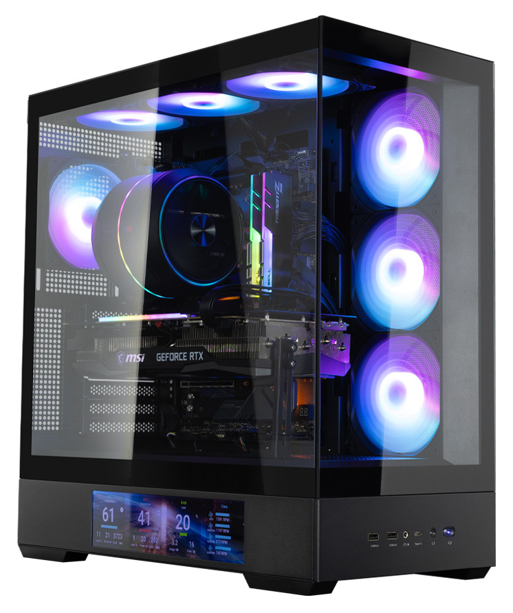 Case Zalman P40 DS čierna Detail Case Zalman P40 DS z bočnej strany