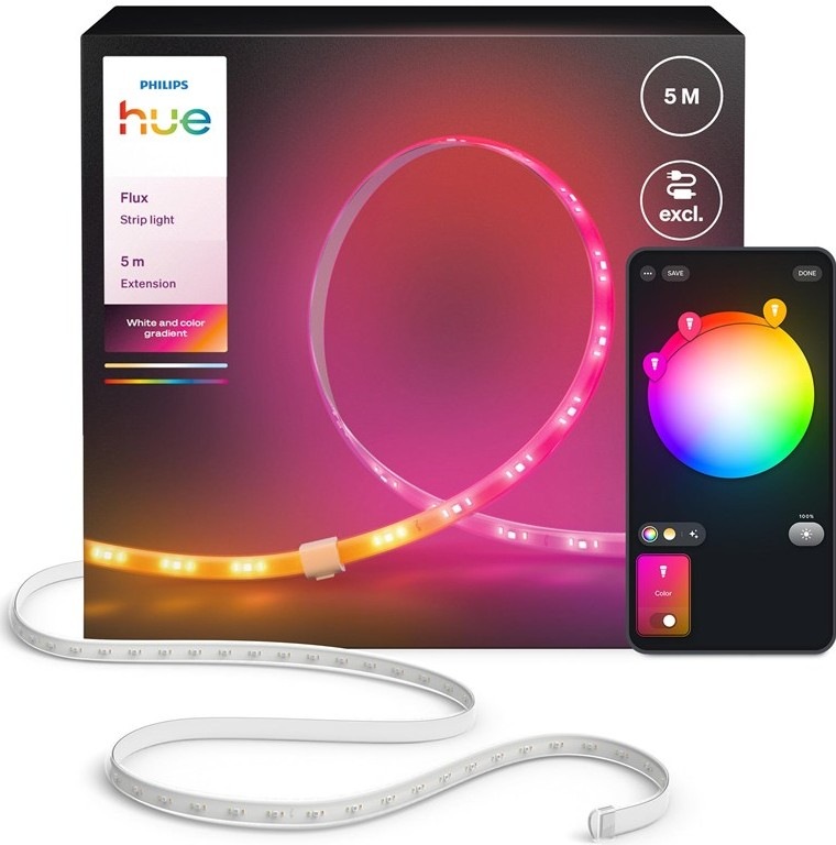 LED pásik Philips Hue Flux strip, light extension s dĺžkou 5 m