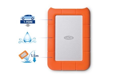 Externý pevný disk Lacie Rugged Mini 1TB, USB 3.0 oranžový Lacie Rugged Mini 1TB
