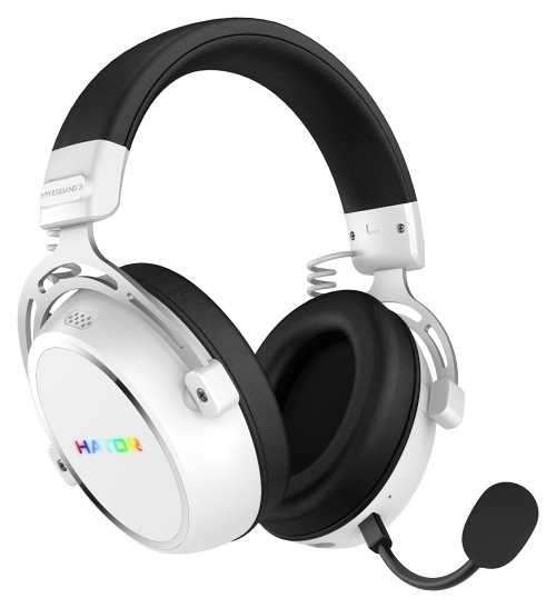 Headset HATOR Hypergang 3 Wireless biely Headset HATOR Hypergang 3 Wireless s náhlavným mostom a pripojeným mikrofónom