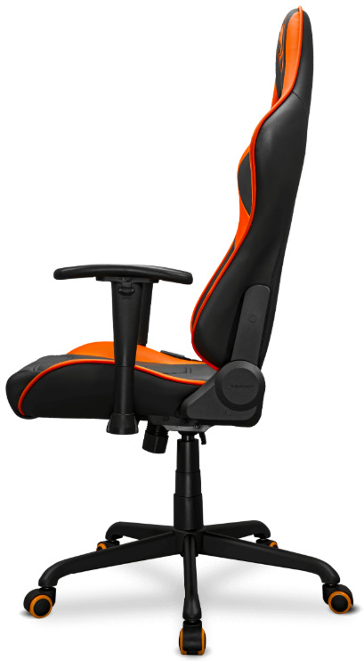 Herná stolička Cougar Armor Elite čierna/oranžová Bočný pohľad na hernú stoličku Cougar Armor Elite v čierno-oranžovej farbe